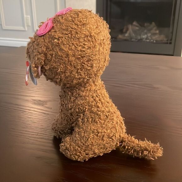 Ty Beanie Boos Maddie the Brown Dog w Pink Bow NWT 9” tall Excellent Condition - Picture 3 of 9